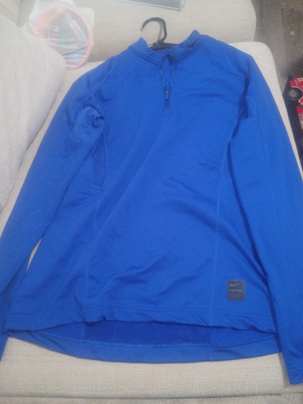 Nike Pro Men’s Royal Blue Quarter-Zip Pullover